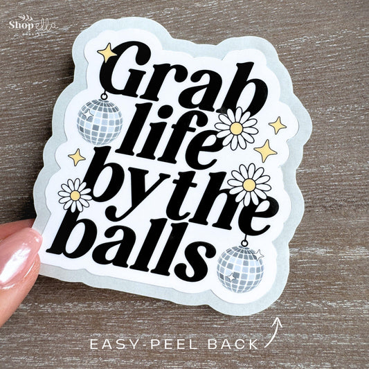 Grab Life by the Balls Sticker