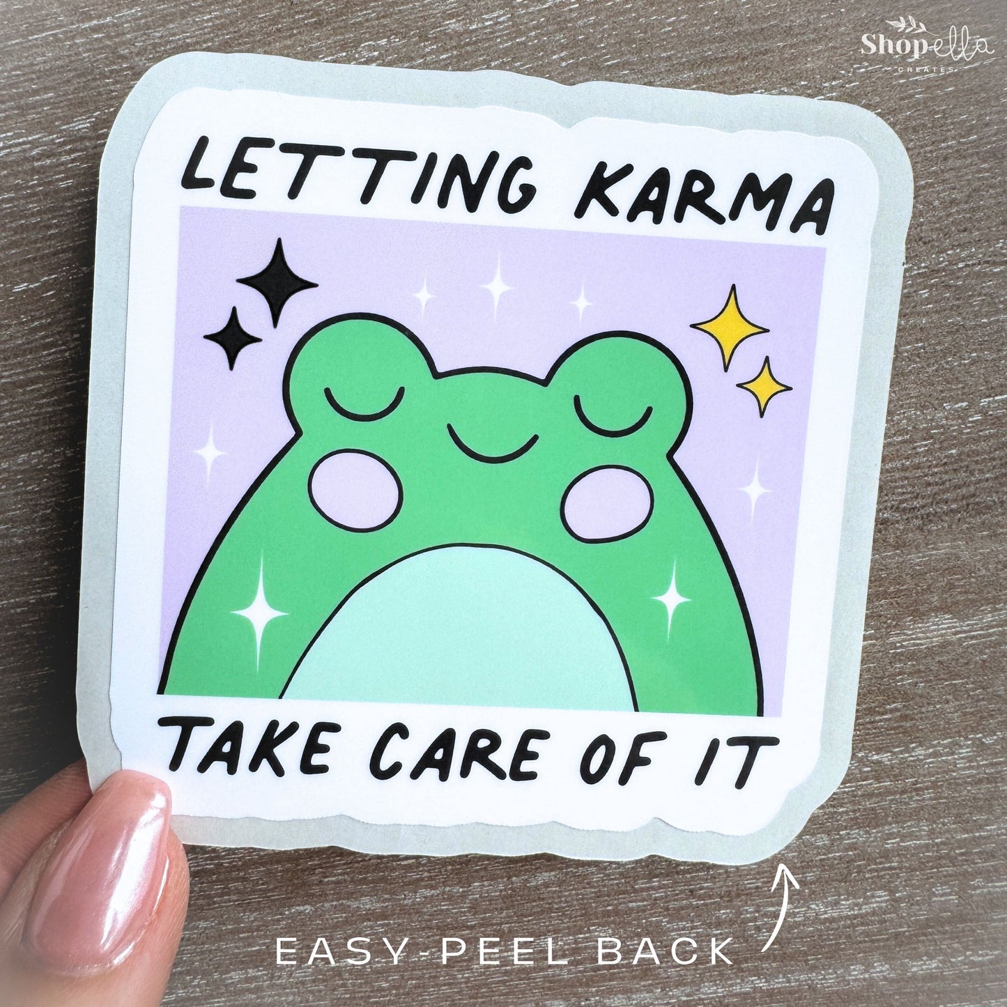 Let Karma Frog Sticker